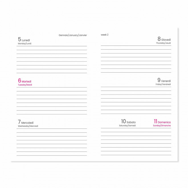 AGENDA SEMAINIER PERSONNALISE 'MARCHO MINI'