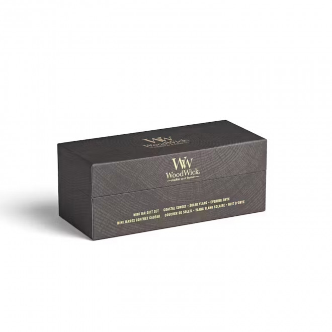 COFFRET 3 BOUGIES MECHE BOIS PERSONNALISABLE 'WOODWICK'