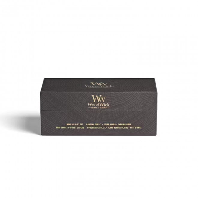 COFFRET 3 BOUGIES MECHE BOIS PERSONNALISABLE 'WOODWICK'