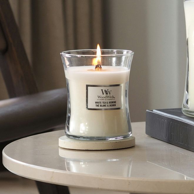 BOUGIE PARFUMEE MECHE BOIS 'WOODWICK'