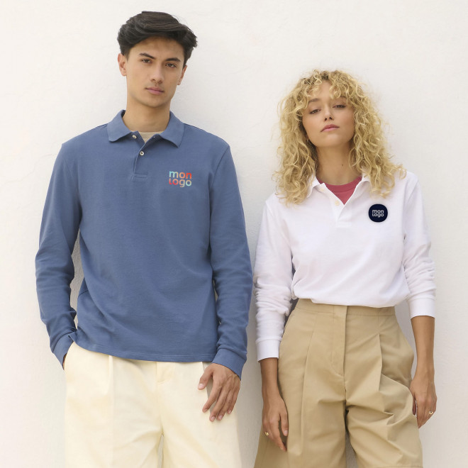 POLO MIXTE COULEUR PERSONNALISE 'PACIFIC LSL'