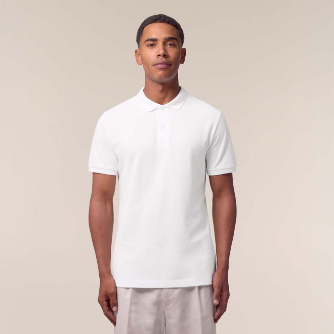 POLO HOMME BLANC PERSONNALISE 'COASTER'