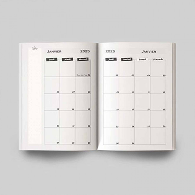 AGENDA MENSUEL PERSONNALISABLE 'CANVO'