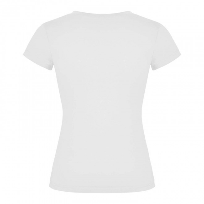 TEE SHIRT COL V FEMME BLANC PERSONNALISABLE 'VICTORIA'