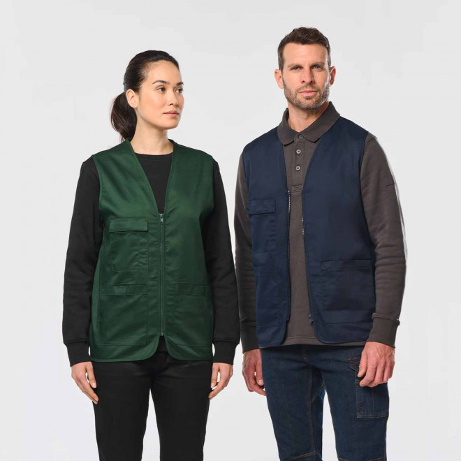 GILET DE TRAVAIL MIXTE PERSONNALISE 'PRACTO'