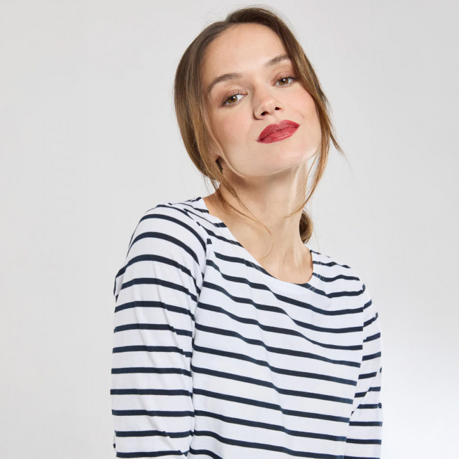 TEE SHIRT FEMME MARINIERE PERSONNALISE 'PLOZEVET'