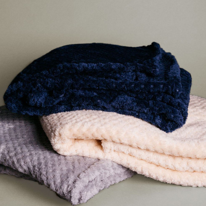 SET PERSONNALISABLE PLAID BOUGIE SAVON ET EPONGE 'MAIZON'