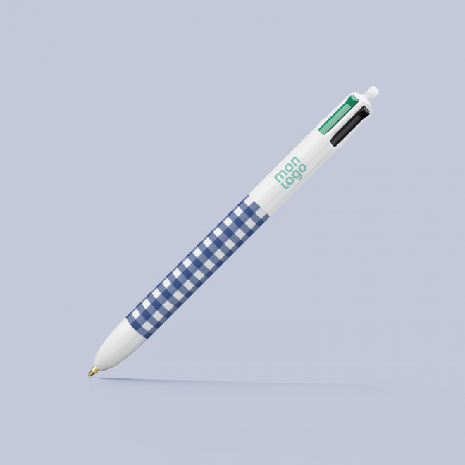 STYLO BIC® PERSONNALISE '4 COULEURS VICHY'