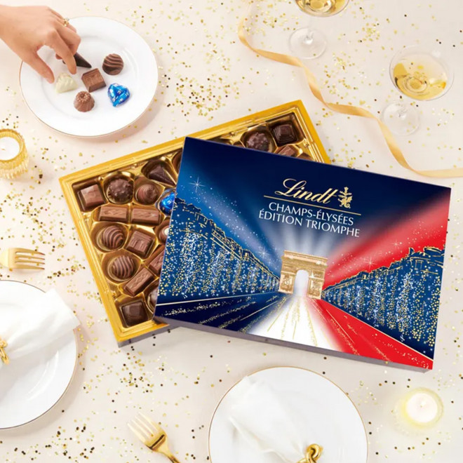 GRAND COFFRET LINDT PERSONNALISABLE 'CHAMPS ELYSEES'