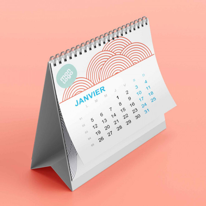 CALENDRIER CHEVALET PERSONNALISABLE 'EASEL CARRECYCLE'