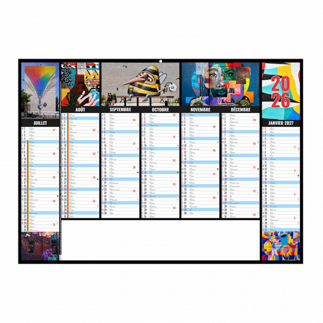 CALENDRIER BANCAIRE ILLUSTRE PERSONNALISABLE 'JEANNE'