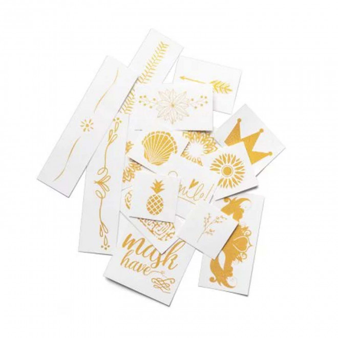 TATOUAGE OR & ARGENT PERSONNALISABLE 'MAORO SHINY'