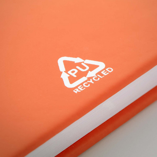 CARNET A5 PU RECYCLE NON LIGNE PERSONNALISABLE 'LUGGATE'