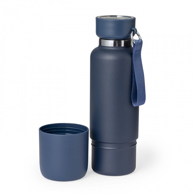 BOUTEILLE ISOTHERME PERSONNALISABLE AVEC GOBELET 'NOMLY'