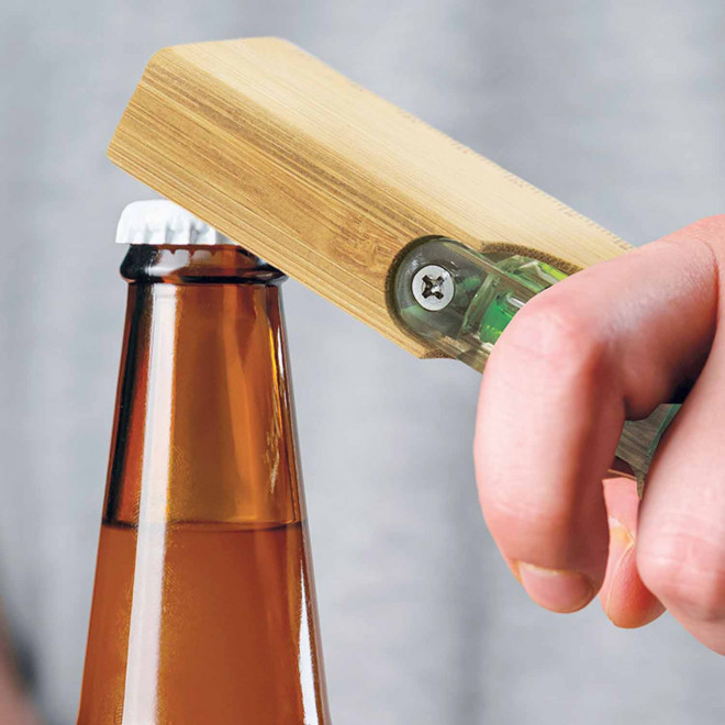 NIVEAU A BULLE MULTIFONCTIONS PERSONNALISE EN BAMBOU 'SPIRAN REGLE'