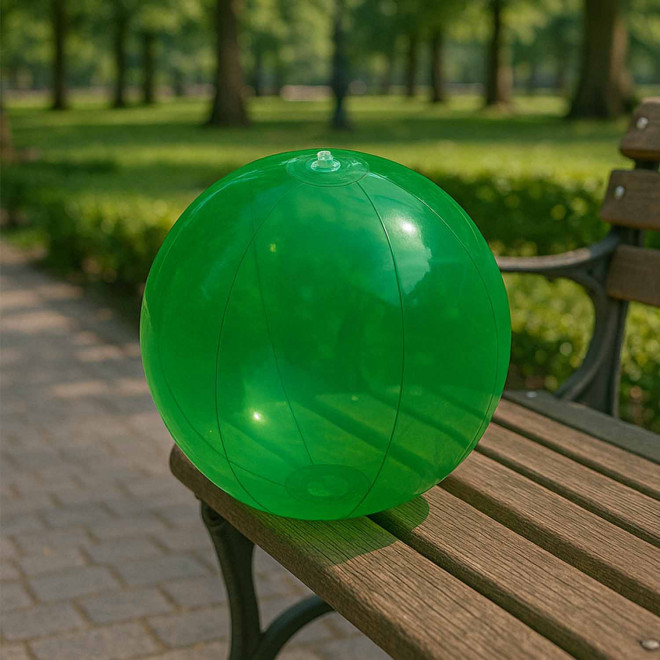 BALLON DE PLAGE PERSONNALISABLE 'PLAYA UNI TRANSPARENT'