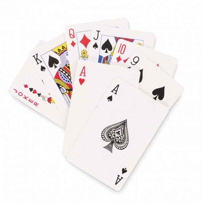 SET DE 2 JEUX DE CARTES PERSONNALISABLE 'FLUSH DUO'