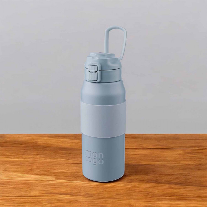 BOUTEILLE ISOTHERME AVEC PAILLE PUBLICITAIRE 'NAIJE'