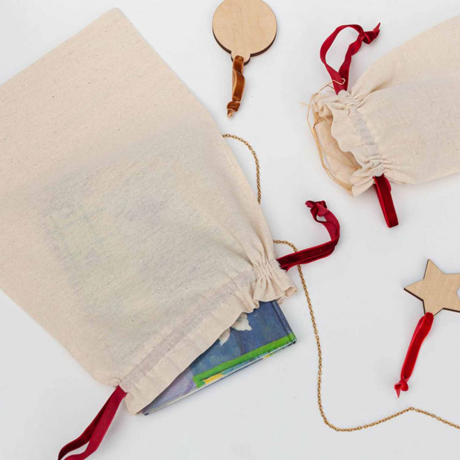 POCHON COTON CORDON VELOURS PERSONNALISABLE 'TEVOC MAXI'