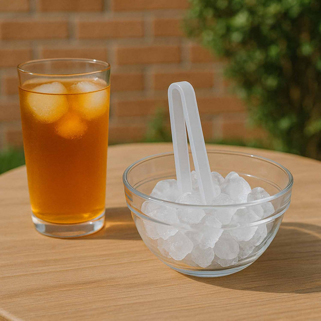 PINCE A GLACON PERSONNALISABLE EN PLASTIQUE 'COCKTY'