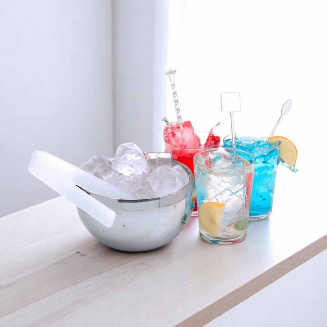 PINCE A GLACON PERSONNALISABLE EN PLASTIQUE 'COCKTY'