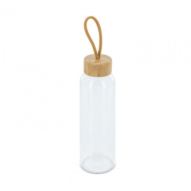 BOUTEILLE PERSONNALISABLE EN VERRE ET BAMBOU 500ML 'CULOA'