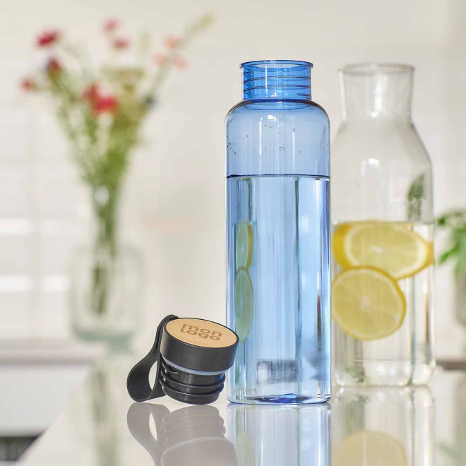 BOUTEILLE PERSONNALISABLE 750 ML EN RPET ET BAMBOU 'POWI'