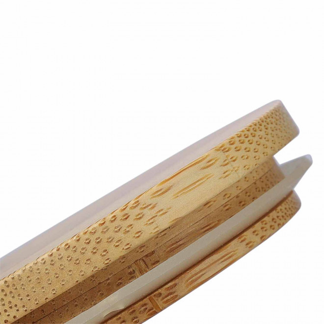 BOUGIE PERSONNALISABLE COUVERCLE BAMBOU 'BANILA COLOR'