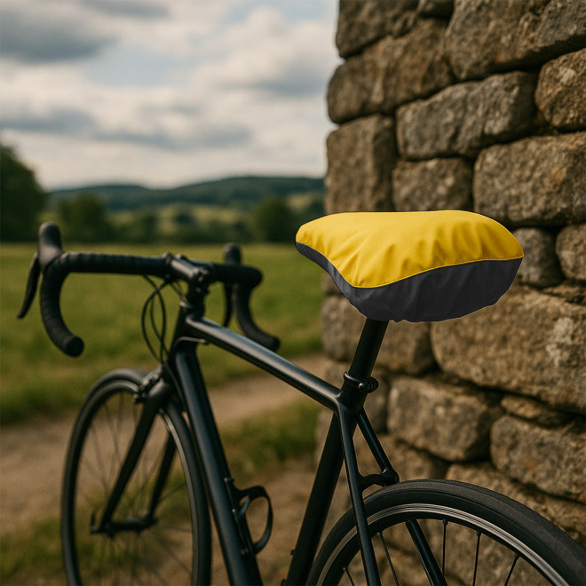 COUVRE SELLE REFLECHISSANT RPET PERSONNALISABLE 'BLANO'