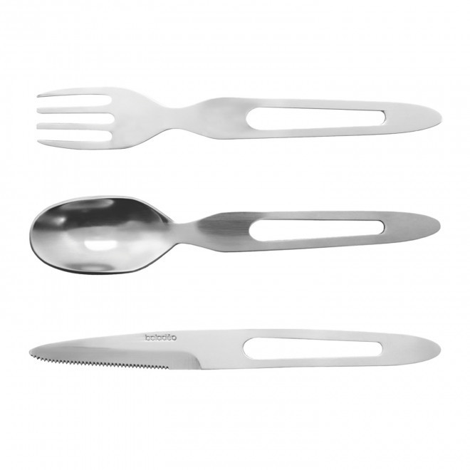 SET PERSONNALISABLE DE COUVERTS METAL 'TIMO RPET'