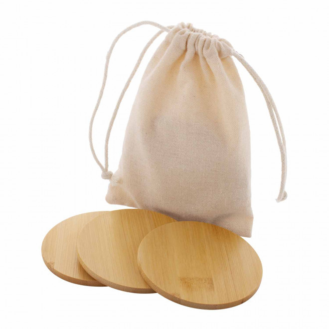 SET 6 SOUS BOCK PERSONNALISABLE EN BAMBOU 'SUPPI'