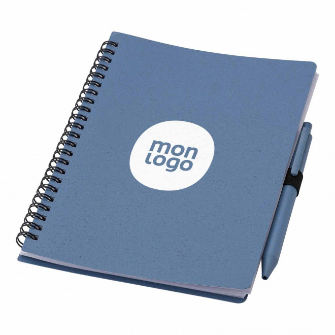 CARNET PERSONNALISABLE A5 EN PP ET PAILLE DE BLE 'PIPA'