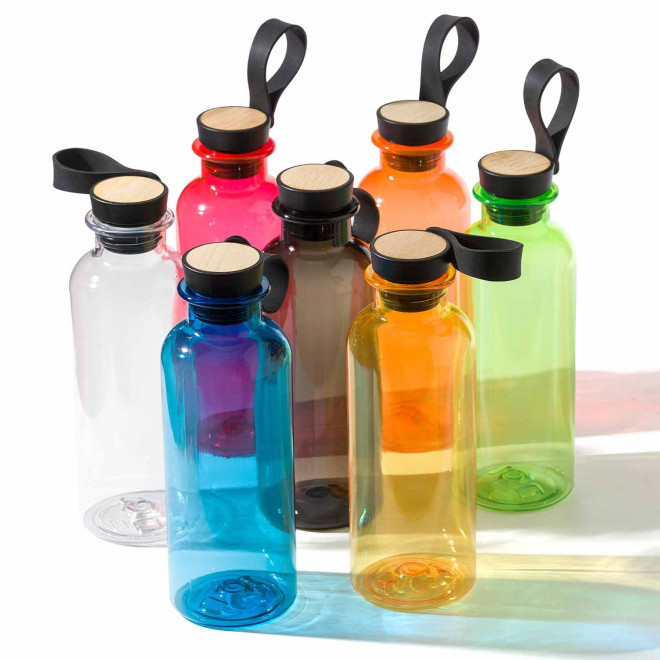 BOUTEILLE PERSONNALISEE 500 ML EN RPET ET BAMBOU 'POWI'