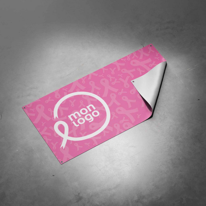 BÂCHE EN PVC PERSONNALISABLE 'REKLAM OCTOBRE ROSE '