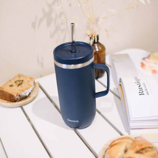 MUG ISOTHERME 600ML PERSONNALISE 'COLD CUP POIGNEE'