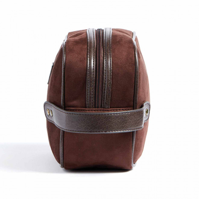 TROUSSE DE TOILETTE PERSONNALISEE EFFET DAIM 'POLLIE'