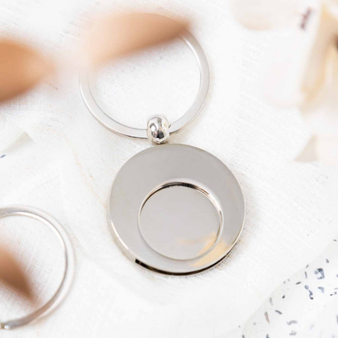 PORTE CLE JETON PERSONNALISE EN METAL 'MOMSY'