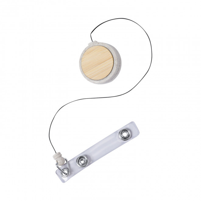 PORTE BADGE DEROULEUR PUBLICITAIRE 'SHAKI BAMBOU'