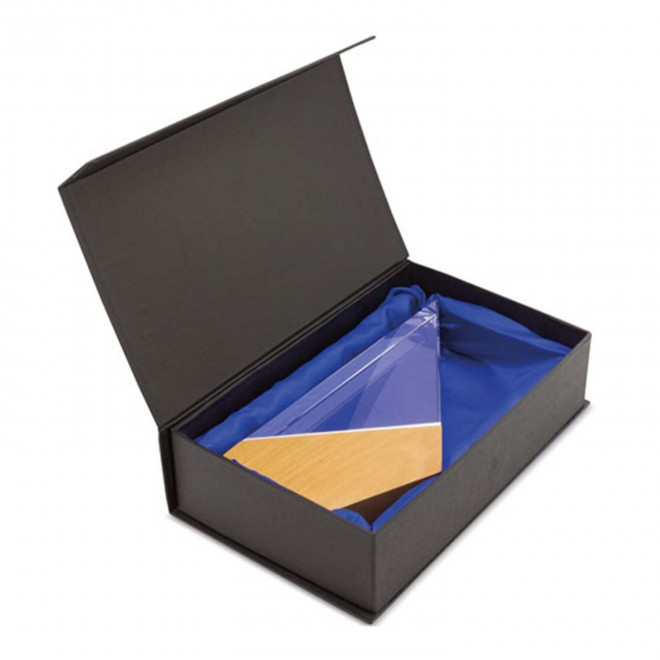 TROPHEE PERSONNALISE EN VERRE ET BOIS 'KAYNA PIC'