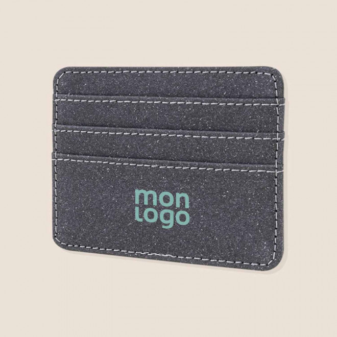PORTE CARTES PERSONNALISE EN CUIR RECYCLE 'ATIKA'