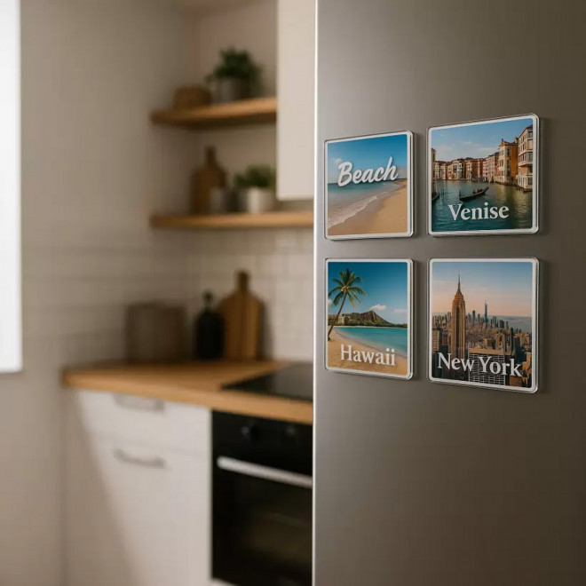 MAGNET EN ACRYLIQUE CARRE PERSONNALISABLE 'COURSAS'