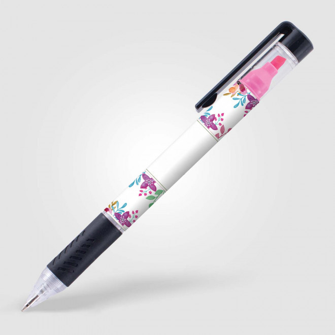 STYLO/SURLIGNEUR PERSONNALISABLE 'BERGUI BLACK'