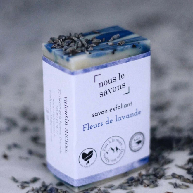 SAVON EXFOLIANT BIO 100G PERSONNALISABLE 'MOUSSING'