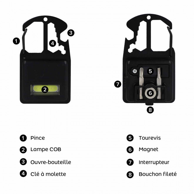 RAPIDE 4J   LAMPE PERSONNALISEE 'COBA MOUSQUETON MULTI'