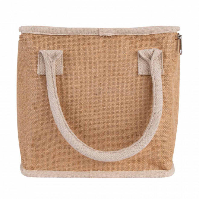SAC ISOTHERME PERSONNALISABLE COTON ET JUTE 'CHIC'