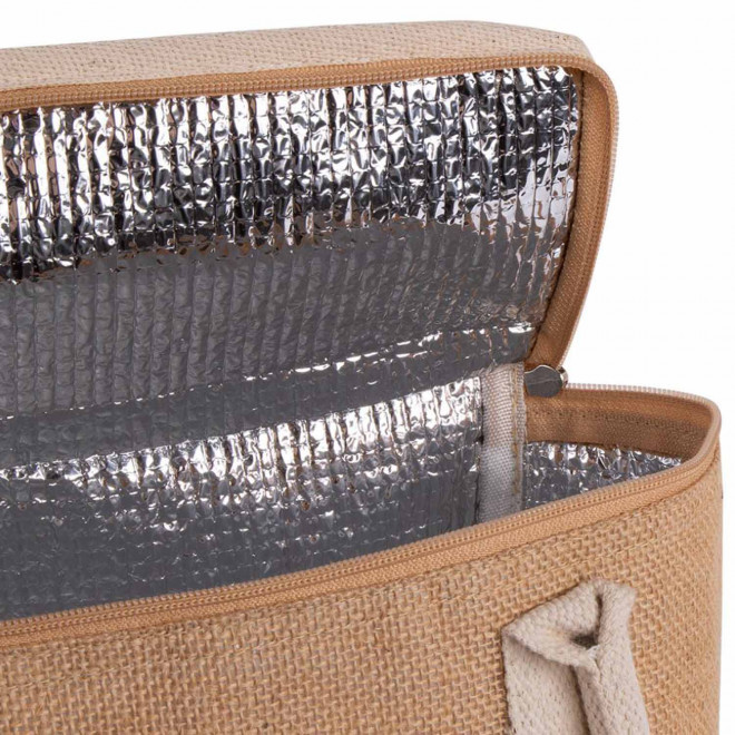 SAC ISOTHERME PERSONNALISABLE COTON ET JUTE 'CHIC'