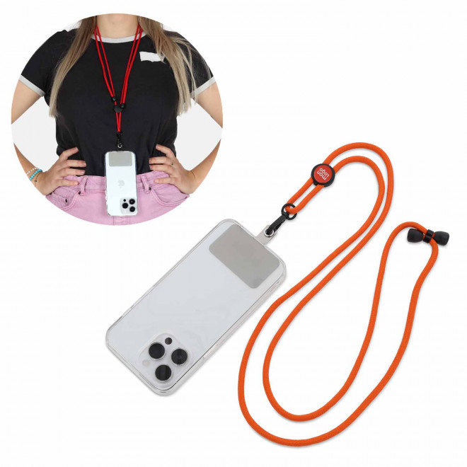 CORDON TOUR DE COU TELEPHONE PERSONNALISABLE 'NURAS COLOR'