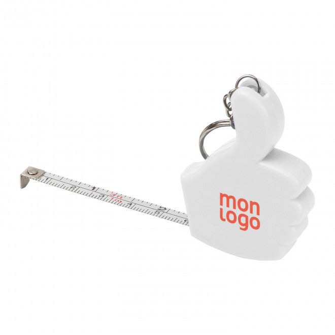 PORTE CLES METRE RUBAN PERSONNALISABLE 'DANO POUCE'