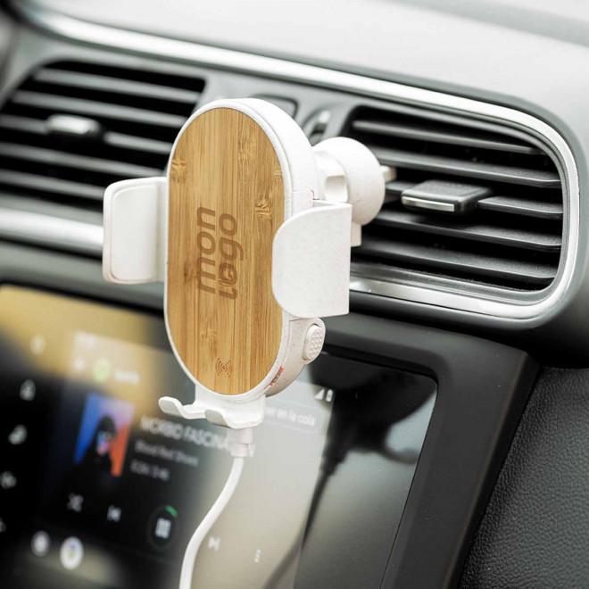 SUPPORT VOITURE INDUCTION 15W PERSONNALISABLE 'TRASLOCO'
