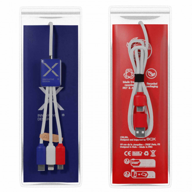 CÂBLE PERSONNALISABLE 5 EN 1 LOGO LUMINEUX 'MERET SMART'